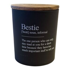 LaLeena Soy Vanilla Scent Candle with Wooden Lid and saying